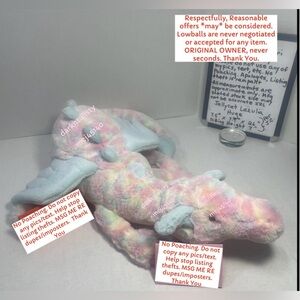 BNWT JellyCat HUGE Lazulia  Dragon MUCH BRIGHTER IRL RETIRED SIZE! AUTH RECEIPT